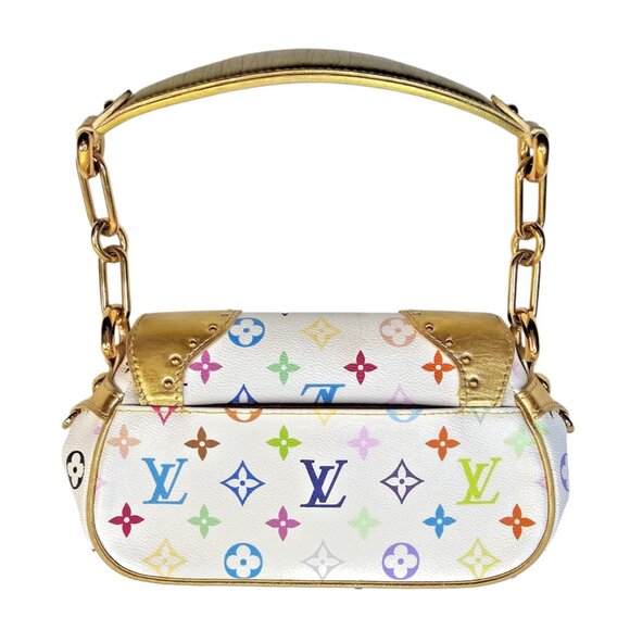 LOUIS VUITTON Monogram Multicolor Marilyn White Murakami Gold Chain Small Bag LV - Picture 6 of 16